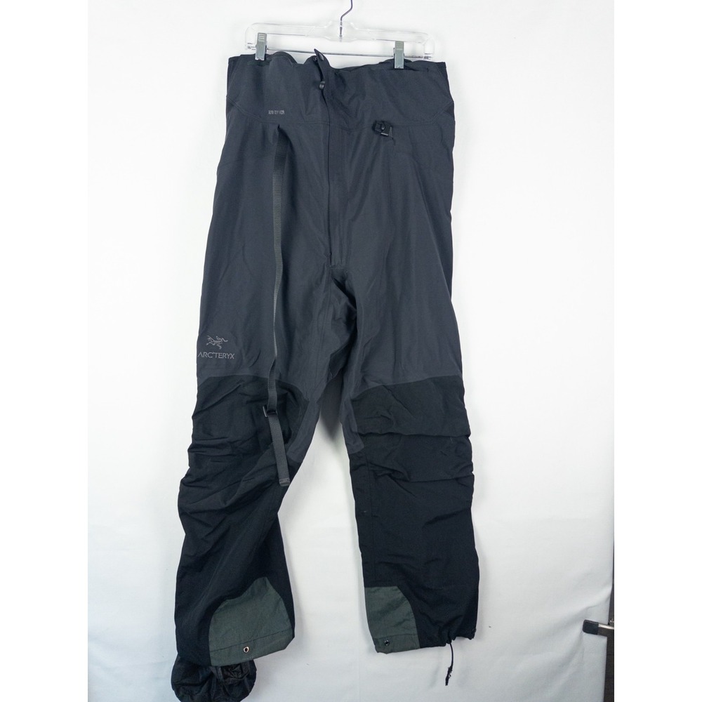 Arcteryx Gore-Tex XCR Shell Bib Pants Mens XL Black Suspenders Ski Made Canada